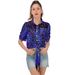 Uv Mandala Tie Front Shirt  by MRNStudios