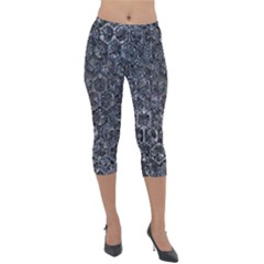 Lily Pads Lightweight Velour Capri Leggings  by MRNStudios