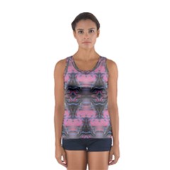 Grey Pink Module  Sport Tank Top  by kaleidomarblingart