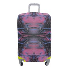 Grey Pink Module  Luggage Cover (small) by kaleidomarblingart