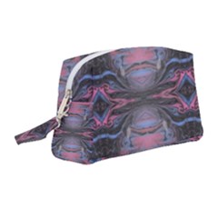 Grey Pink Module  Wristlet Pouch Bag (medium) by kaleidomarblingart