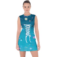 Bluesplash Lace Up Front Bodycon Dress by LW323