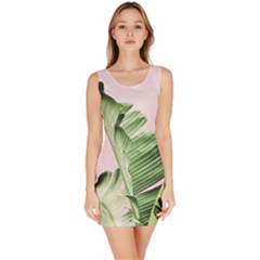 Palm Leaves On Pink Bodycon Dress by goljakoff