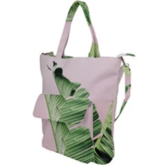Palm Leaves On Pink Shoulder Tote Bag by goljakoff