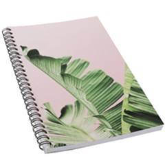 Palm Leaves On Pink 5 5  X 8 5  Notebook by goljakoff