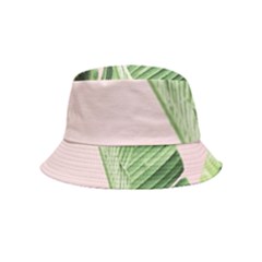 Palm Leaves On Pink Bucket Hat (kids) by goljakoff