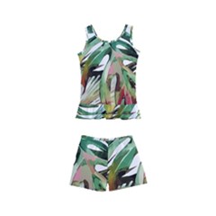 Tropical Leaves Kids  Boyleg Swimsuit by goljakoff