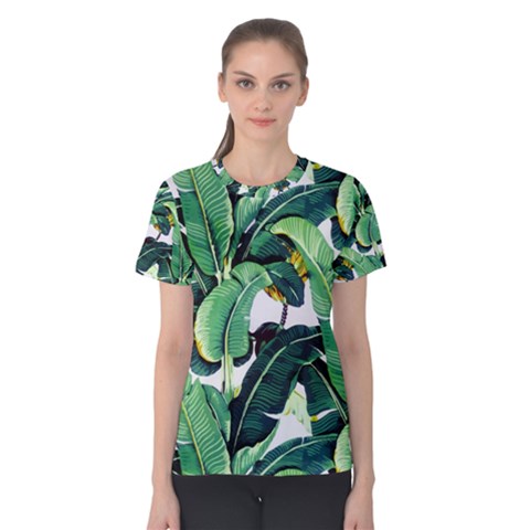 Banana Leaves Women s Cotton Tee by goljakoff