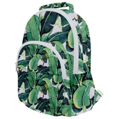 Banana Leaves Rounded Multi Pocket Backpack by goljakoff