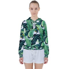 Banana Leaves Women s Tie Up Sweat by goljakoff