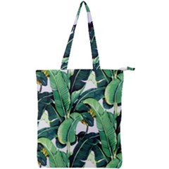 Banana Leaves Double Zip Up Tote Bag by goljakoff