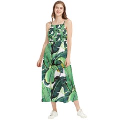 Banana Leaves Boho Sleeveless Summer Dress by goljakoff