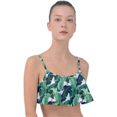 Banana Leaves Frill Bikini Top by goljakoff