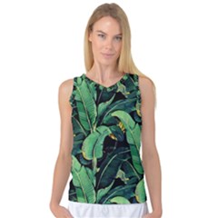 Night Banana Leaves Women s Basketball Tank Top by goljakoff