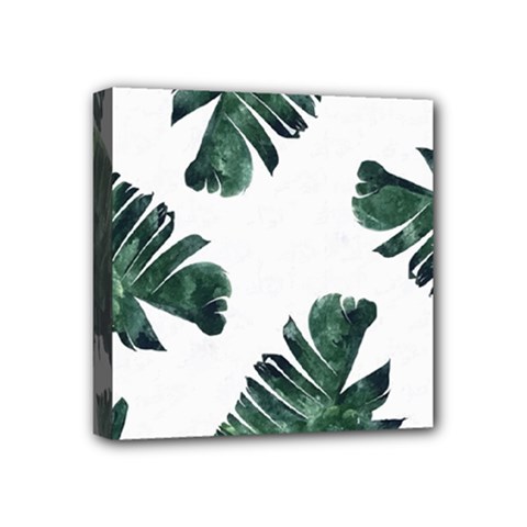 Banana Leaves Mini Canvas 4  X 4  (stretched) by goljakoff