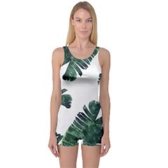 Banana Leaves One Piece Boyleg Swimsuit by goljakoff