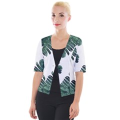 Banana Leaves Cropped Button Cardigan by goljakoff