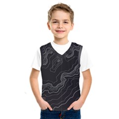 Topography Map Kids  Basketball Tank Top by goljakoff