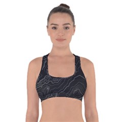 Topography Map Cross Back Sports Bra by goljakoff