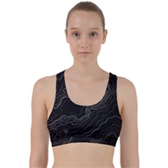 Topography Map Back Weave Sports Bra by goljakoff