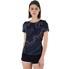 Topography Map Back Cut Out Sport Tee by goljakoff