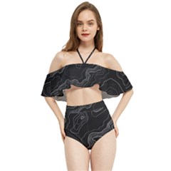 Topography Map Halter Flowy Bikini Set  by goljakoff