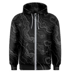 Black Topography Men s Zipper Hoodie by goljakoff