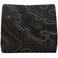 Black Topography Seat Cushion by goljakoff