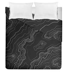 Topography Map Duvet Cover Double Side (queen Size) by goljakoff