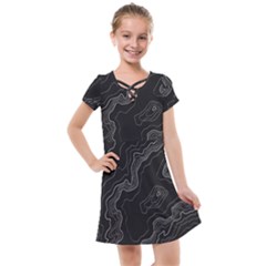 Topography Map Kids  Cross Web Dress by goljakoff