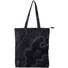 Topography Map Double Zip Up Tote Bag by goljakoff