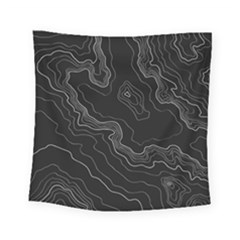 Black Topography Square Tapestry (small) by goljakoff