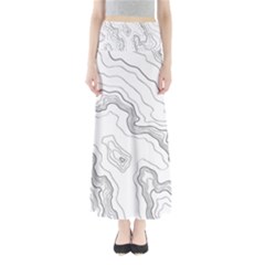 Topography Map Full Length Maxi Skirt by goljakoff