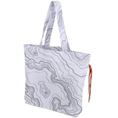 Topography Map Drawstring Tote Bag by goljakoff