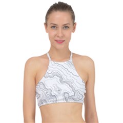 Topography Map Racer Front Bikini Top by goljakoff