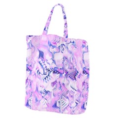 Hydrangea Blossoms Fantasy Gardens Pastel Pink And Blue Giant Grocery Tote by CrypticFragmentsDesign