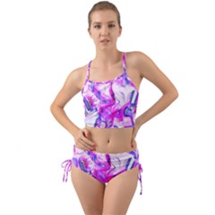 Hot Pink Fuchsia Flower Fantasy  Mini Tank Bikini Set