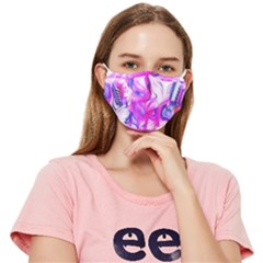 Hot Pink Fuchsia Flower Fantasy  Fitted Cloth Face Mask (Adult)