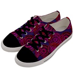 Unusual Circles  Abstraction Men s Low Top Canvas Sneakers by SychEva