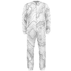 Topography Map Onepiece Jumpsuit (men)  by goljakoff