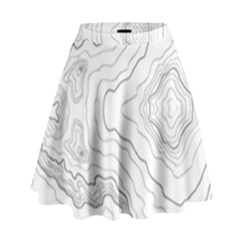Topography Map High Waist Skirt by goljakoff