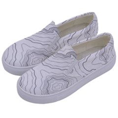 Topography Map Kids  Canvas Slip Ons by goljakoff