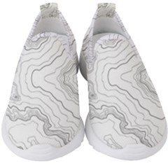 Topography Map Kids  Slip On Sneakers