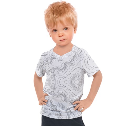 Topography Map Kids  Sports Tee by goljakoff