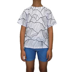 Mountains Kids  Short Sleeve Swimwear by goljakoff