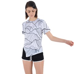 Mountains Asymmetrical Short Sleeve Sports Tee by goljakoff