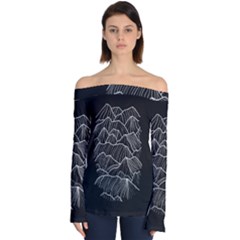 Black Mountain Off Shoulder Long Sleeve Top by goljakoff