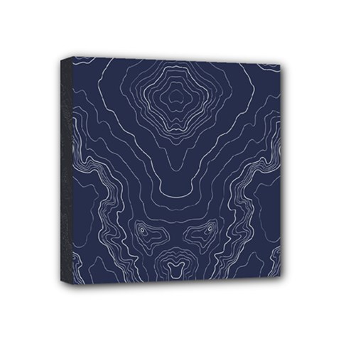 Blue Topography Mini Canvas 4  X 4  (stretched) by goljakoff