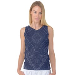 Blue Topography Women s Basketball Tank Top by goljakoff