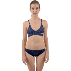 Blue Topography Wrap Around Bikini Set by goljakoff